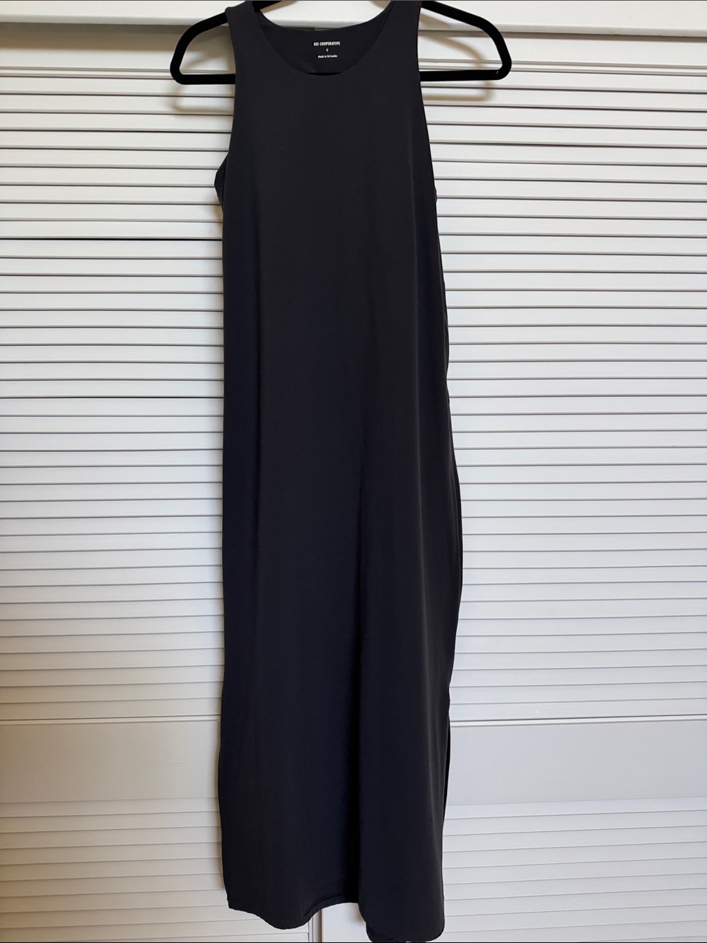 REI travel everyday tank midi dress built in bra S invisible zipper side pocket